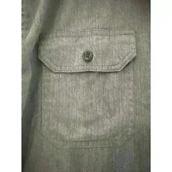 Wrangler Shirt Mens Size XL Grey Flex for Comfort Short Sleeve Button Up - Picture 4 of 7